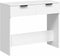 vidaXL - Wandtafel - 90x36x75 - cm - bewerkt - hout - wit