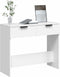 vidaXL - Wandtafel - 90x36x75 - cm - bewerkt - hout - wit