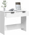 vidaXL - Wandtafel - 90x36x75 - cm - bewerkt - hout - wit