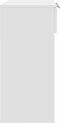 vidaXL - Wandtafel - 90x36x75 - cm - bewerkt - hout - wit