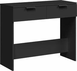 vidaXL - Wandtafel - 90x36x75 - cm - bewerkt - hout - zwart