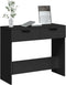 vidaXL - Wandtafel - 90x36x75 - cm - bewerkt - hout - zwart