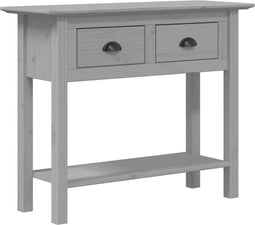 vidaXL - Wandtafel - BODO - 91x35x74 - cm - massief - grenenhout - grijs
