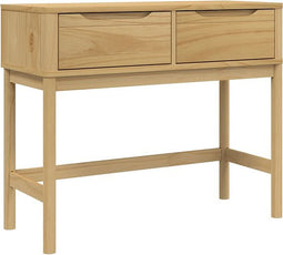 vidaXL - Wandtafel - FLORO - 89,5x36,5x73 - cm - massief - grenenhout - wasbruin