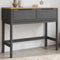 vidaXL - Wandtafel - FLORO - 89,5x36,5x73 - cm - massief - grenenhout - grijs