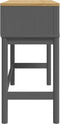 vidaXL - Wandtafel - FLORO - 89,5x36,5x73 - cm - massief - grenenhout - grijs