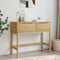 vidaXL - Wandtafel - FLORO - 89,5x36,5x73 - cm - massief - grenenhout - wasbruin
