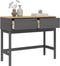 vidaXL - Wandtafel - FLORO - 89,5x36,5x73 - cm - massief - grenenhout - grijs