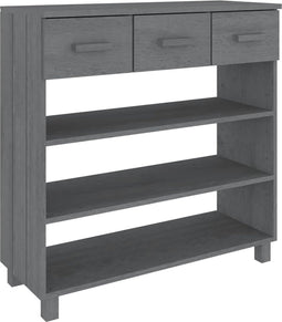 vidaXL - Wandtafel - HAMAR - 90x35x90 - cm - massief - grenenhout - donkergrijs