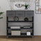 vidaXL - Wandtafel - HAMAR - 90x35x90 - cm - massief - grenenhout - donkergrijs