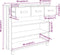 vidaXL - Wandtafel - HAMAR - 90x35x90 - cm - massief - grenenhout - donkergrijs