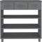 vidaXL - Wandtafel - HAMAR - 90x35x90 - cm - massief - grenenhout - donkergrijs