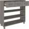vidaXL - Wandtafel - HAMAR - 90x35x90 - cm - massief - grenenhout - lichtgrijs