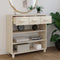 vidaXL - Wandtafel - HAMAR - 90x35x90 - cm - massief - grenenhout - honingbruin