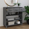 vidaXL - Wandtafel - HAMAR - 90x35x90 - cm - massief - grenenhout - donkergrijs