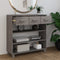 vidaXL - Wandtafel - HAMAR - 90x35x90 - cm - massief - grenenhout - lichtgrijs