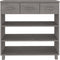 vidaXL - Wandtafel - HAMAR - 90x35x90 - cm - massief - grenenhout - lichtgrijs