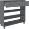 vidaXL - Wandtafel - HAMAR - 90x35x90 - cm - massief - grenenhout - donkergrijs