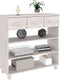 vidaXL - Wandtafel - HAMAR - 90x35x90 - cm - massief - grenenhout - wit