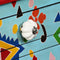 vidaXL - Wandtafel - handgeschilderd - massief - mangohout - blauw