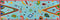 vidaXL - Wandtafel - handgeschilderd - massief - mangohout - blauw