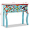 vidaXL - Wandtafel - handgeschilderd - massief - mangohout - blauw