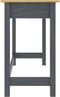 vidaXL - Wandtafel - Hill - 2 - lades - 110x45x74 - cm - massief - grenenhout - grijs