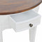 vidaXL - Wandtafel - met - lade - halfrond - bruin