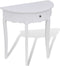 vidaXL - Wandtafel - met - lade - halfrond - wit