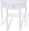 vidaXL - Wandtafel - met - lade - halfrond - wit