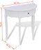 vidaXL - Wandtafel - met - lade - halfrond - wit