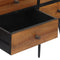 vidaXL - Wandtafel - met - lades - 116x30x76 - cm - massief - gerecycled - teakhout