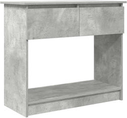 vidaXL - Wandtafel - met - lades - 85,5x38,5x74,5 - cm - betongrijs