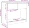 vidaXL - Wandtafel - met - lades - 85,5x38,5x74,5 - cm - bruin - eikenkleurig