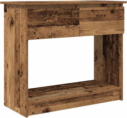 vidaXL - Wandtafel - met - lades - 85,5x38,5x74,5 - cm - oud - hout