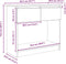 vidaXL - Wandtafel - met - lades - 85,5x38,5x74,5 - cm - oud - hout