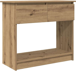 vidaXL - Wandtafel - met - lades - ambachtelijk - eikenkleurig - 85,5x38,5x74,5 - cm