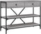 vidaXL - Wandtafel - met - lades - en - schappen - bewerkt - hout - grijs - sonoma - eiken