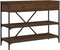 vidaXL - Wandtafel - met - lades - en - schappen - bewerkt - hout - bruin - eikenkleur