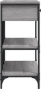 vidaXL - Wandtafel - met - lades - en - schappen - bewerkt - hout - grijs - sonoma - eiken