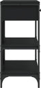 vidaXL - Wandtafel - met - lades - en - schappen - bewerkt - hout - zwart