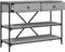 vidaXL - Wandtafel - met - lades - en - schappen - bewerkt - hout - grijs - sonoma - eiken