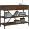 vidaXL - Wandtafel - met - lades - en - schappen - bewerkt - hout - bruin - eikenkleur