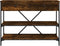 vidaXL - Wandtafel - met - lades - en - schappen - bewerkt - hout - gerookt - eikenkleur