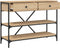 vidaXL - Wandtafel - met - lades - en - schappen - bewerkt - hout - sonoma - eikenkleur