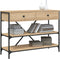 vidaXL - Wandtafel - met - lades - en - schappen - bewerkt - hout - sonoma - eikenkleur