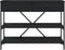 vidaXL - Wandtafel - met - lades - en - schappen - bewerkt - hout - zwart