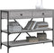 vidaXL - Wandtafel - met - lades - en - schappen - bewerkt - hout - grijs - sonoma - eiken