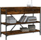 vidaXL - Wandtafel - met - lades - en - schappen - bewerkt - hout - gerookt - eikenkleur