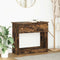 vidaXL - Wandtafel - met - lades - gerookt - eikenkleurig - 85,5x38,5x74,5 - cm